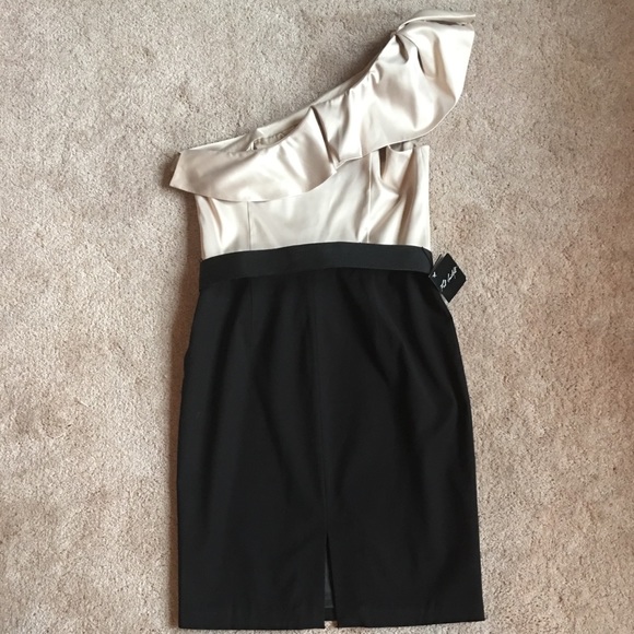 WHBM One-Shoulder Ruffle Dress NWT - Picture 3 of 8